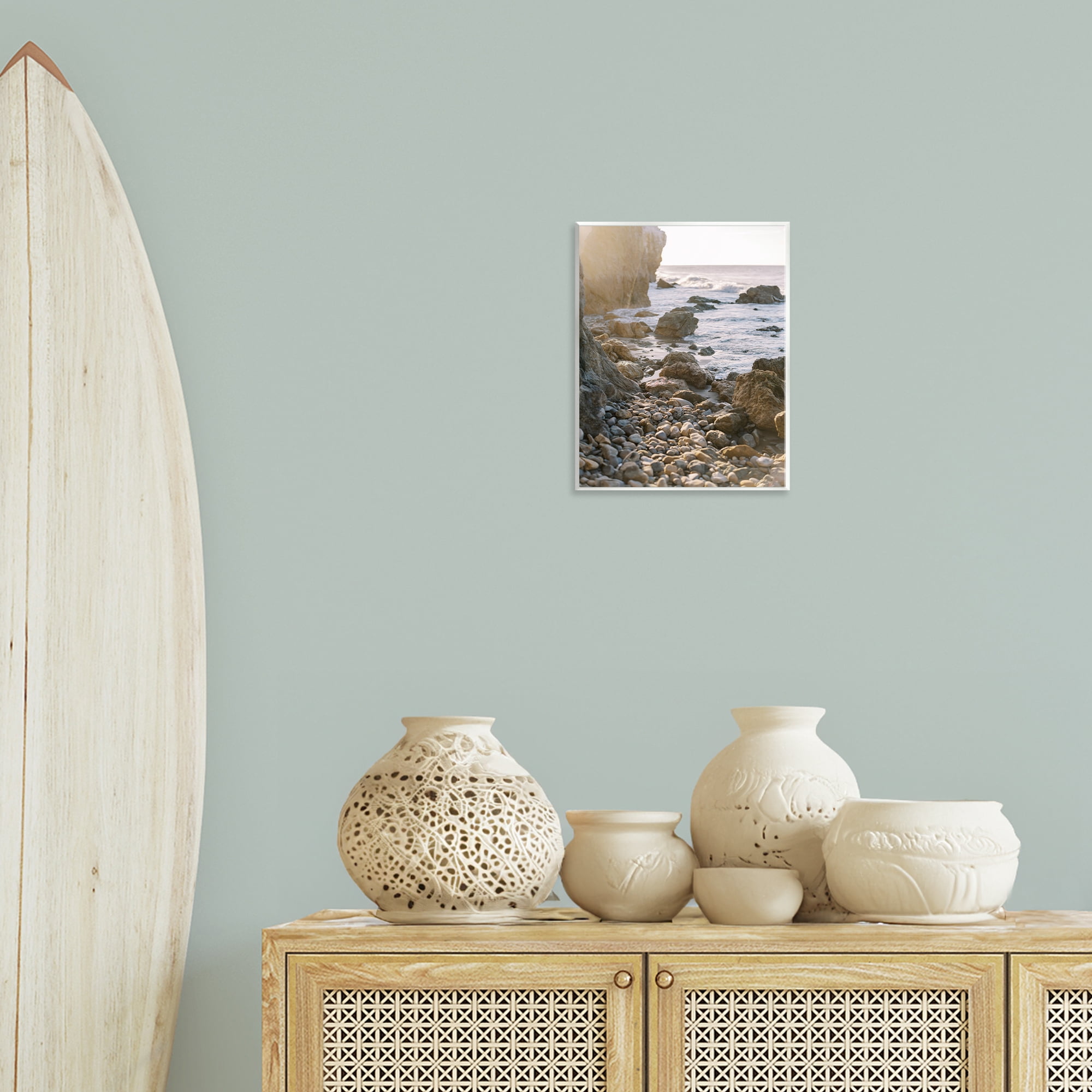 Stupell Industries Rocky Coast Waves Landscape Photography Unframed Art Print Wall Art, 11 x 14