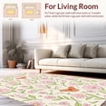 thumbnail image 2 of ODIKA 6' x 9' Machine Washable Non-Slip Area Rug, Floral Flower High Traffic Rug, Ivory, 323848, 2 of 7