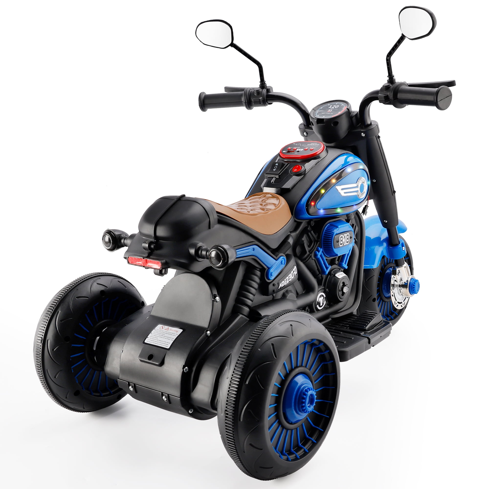 Bruce&Shark Toddler Motorcycle, 6V Battery Powered Electric Motorcycle with Headlights & Music, Kids Motorcycle Ride on Toy for Toddlers Boys 18+ Months