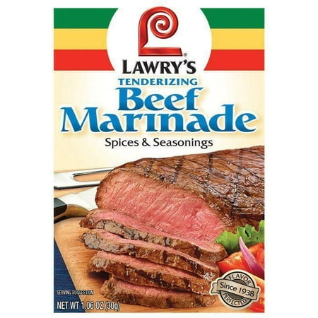 Dry Seasoning Beef Marinade Tenderizing Lawry's Spices & Seasonings 1.06 Oz Packet (Pack of (Best Dry Rub For Beef Brisket)