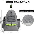 thumbnail image 3 of Trendy Racket Backpack With Shoe Compartment For Tennis Pickleball, Large Capacity 4 Racket Storage Unisex Design, Ideal For Practice Matches Casual Court Visits, 3 of 4
