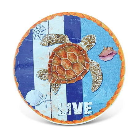 

Puzzled Ceramic Coaster Sea Turtle 0.25 Inch Thick Intricate & Meticulous Detailing Art Handcrafted Decorative Drinkware Board Coasters Coastal Ocean Sea Life Themed Home & Kitchen Accessory