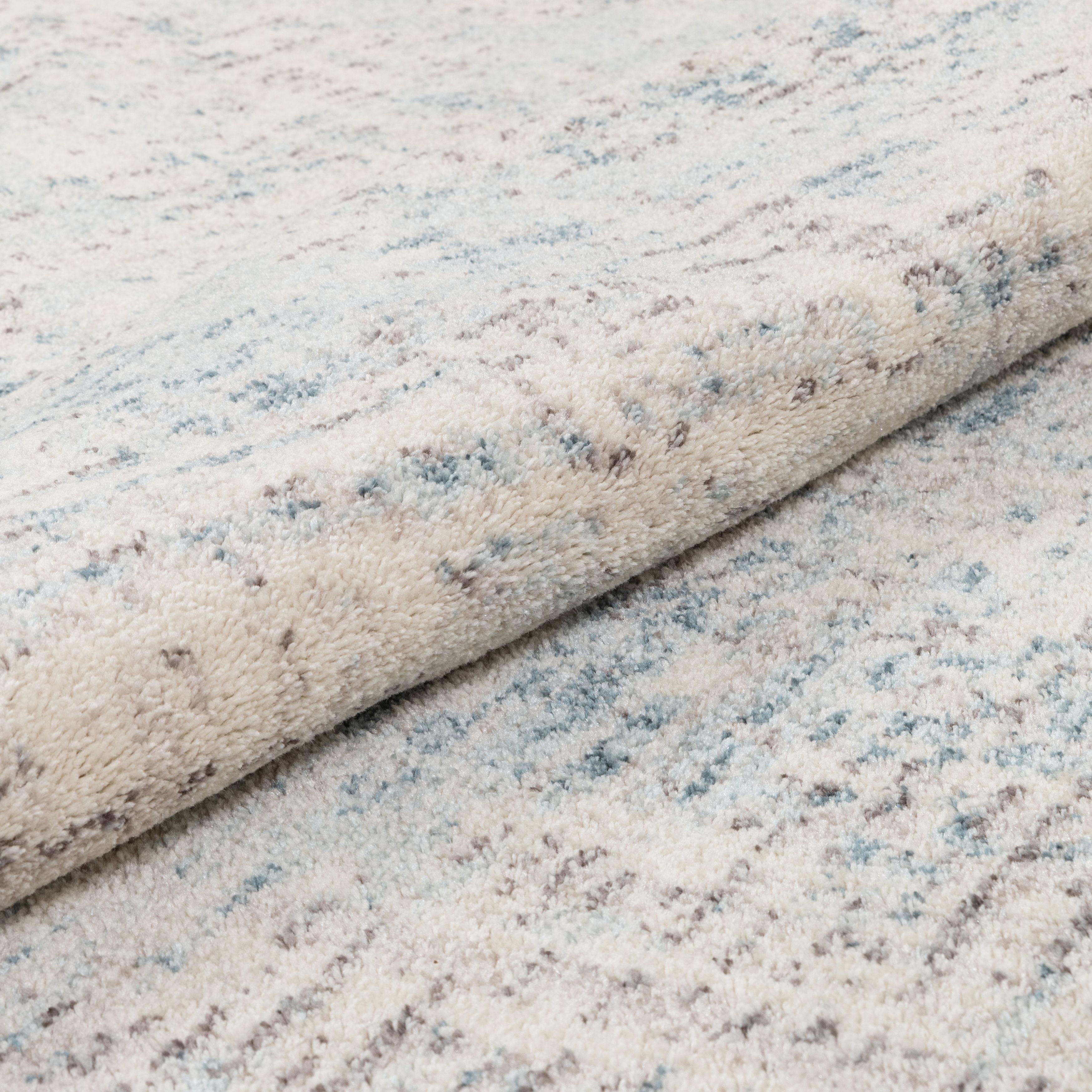 Sydney Tate Blue Modern Abstract Distressed 5'3" x 7'3" Area Rug