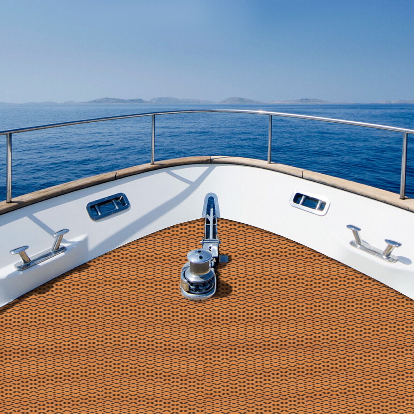 EVA Foam Boat Flooring Decking Sheet Pad Diamond Pattern 6Mm Anti-Skid Faux Teak