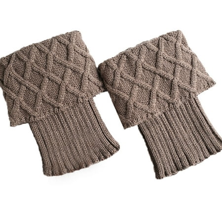 

1 Pair Women Crochet Boot Cuffs Warmers Winter Leg Socks Knit Boot Toppers