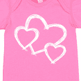 thumbnail image 4 of Inktastic Three White Hearts Boys or Girls Baby Bodysuit, 4 of 5