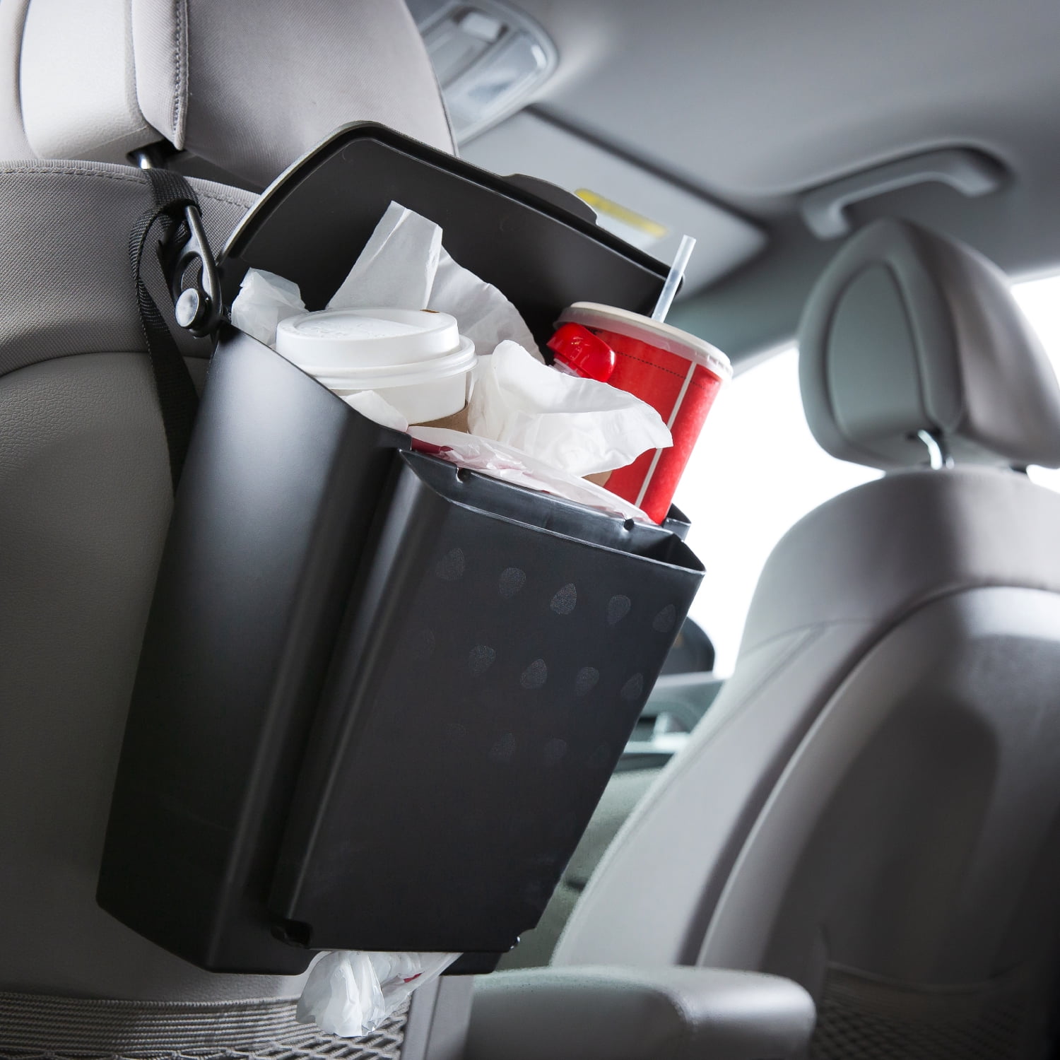 Rubbermaid Trash Bin Organizer Car Interior Organization Convenient Sturdy Trash Can