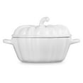 thumbnail image 4 of Stoneware Figural Pumpkin Petite Cocotte, 12 oz., White, 4 of 6