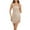 Beige, variant on Sequin Slip Dress, Sleeveless Slit Maxi Dress with Thin Straps, Glamorous Party Dress for New Year's Eve, Clubs, and Evening Galas Beige 2XL