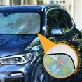 thumbnail image 3 of Colorful Coral Car Windshield Sun Shade Foldable Car Front Window Visor Heat and UV Protection 55x27.6, 3 of 8