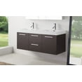 thumbnail image 2 of Virtu USA Midori 54" Polymarble Double Bathroom Vanity Cabinet Set in Wenge, 2 of 5
