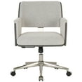 thumbnail image 4 of Realspace® Modern Comfort Picali Bouclé Fabric/Vegan Leather Low-Back Task Office Chair, White Stone/Gray/Brushed Nickel, BIFMA Compliant, 4 of 8