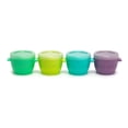 thumbnail image 1 of Melii Snap & Go Contenedores de almacenamiento de alimentos para bebés con tapas, contenedores para refrigerios, aptos para congelador, 6 oz - paquete de 4, original, 1 of 5