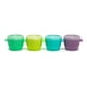 thumbnail image 1 of Melii Snap & Go Contenedores de almacenamiento de alimentos para bebés con tapas, contenedores para refrigerios, aptos para congelador, 6 oz - paquete de 4, original, 1 of 5