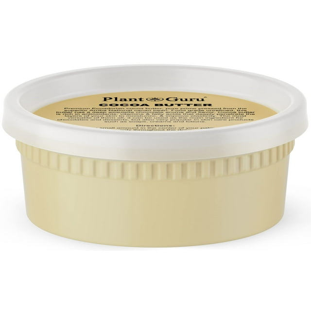 Manteca de cacao cruda 8 oz. puro natural sin refinar GRADO ALIMENTARIO Arriba Nacional Cacao Bean Ideal para hacer chocolate Jabón Bálsamo labial y humectante para mantecas corporales caseras