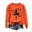Orange-Halloween Shirts, variant on Jsaierl Halloween Sweatshirts for Women Plus Size Pumpkin Ghost Graphic Sweatshirt Going Out Crewneck T-shirt Long Sleeve Dressy Casual Pullover Tops Halloween Clothes