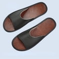 thumbnail image 4 of XIHAHA-zapatillas de piel de vaca auténtica para hombre y mujer, zapatos antideslizantes de fondo suave para el hogar, sandalias de talla grande 33-44, Verano, 4 of 5