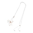 thumbnail image 4 of Collar largo tipo suéter con cadena y adorno en forma de flor, accesorio delicado para mujer Aureato de rosa de plata, 4 of 7