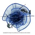 thumbnail image 3 of Medieval Flower&Face Yarn Fascinator Hairpin Bride Hair Clip Small Hat Hair Clip Punk Hair Clip for Wedding Party blood tooth color, 3 of 3