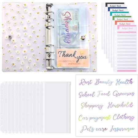 27 Pieces A6 PVC Binder Notebook Cover, Binder Budget Envelope System
