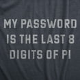 thumbnail image 2 of Mens My Password Is The Last Eight Digits Of Pi T Shirt Funny Nerdy Math Joke Tee for Guys Graphic Tees, 2 of 9