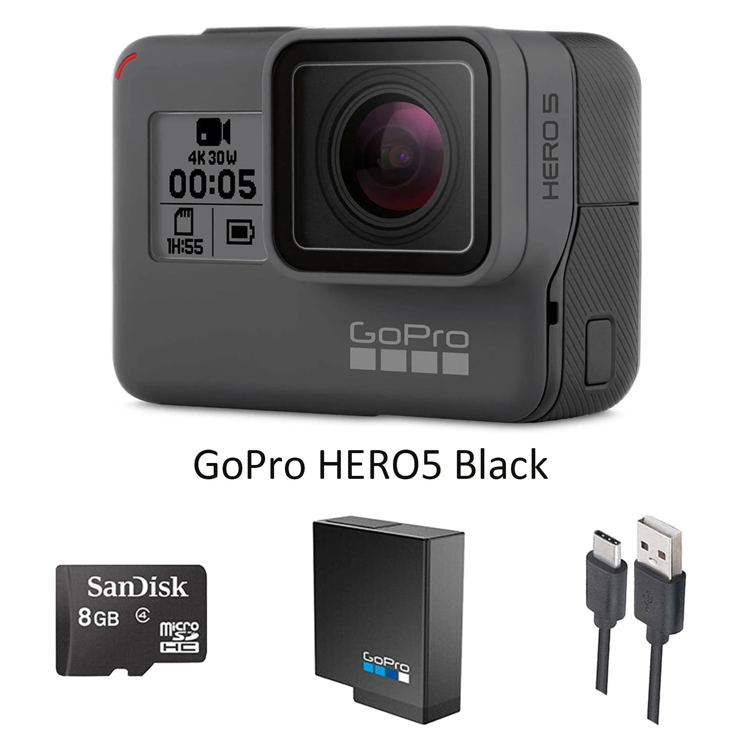 Restored GoPro HERO5 Black 4K Video 12MP Waterproof Action Sport Camera Diving Waterproof Camcorder Bluetooth Motorcycle Camera - Walmart.com