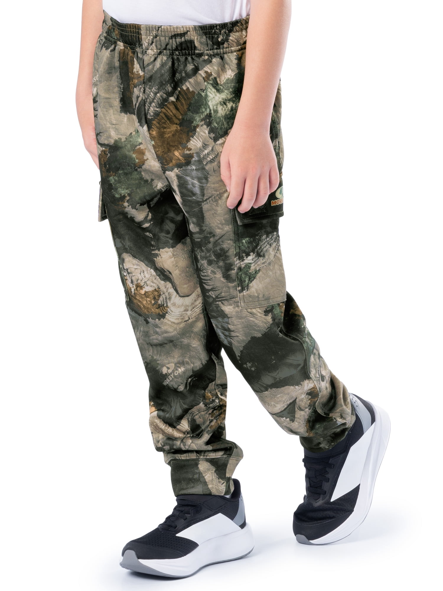 Mossy Oak Youth Cargo Jogger Pants, Sizes XS-XL
