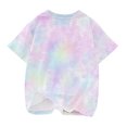 thumbnail image 3 of vdgthytj Toddler Kids Summer Shirts 2025 Casual Tie-Dyed Round Neck Short Sleeve Dressy Tops Tee for Boys Girls, 3 of 5