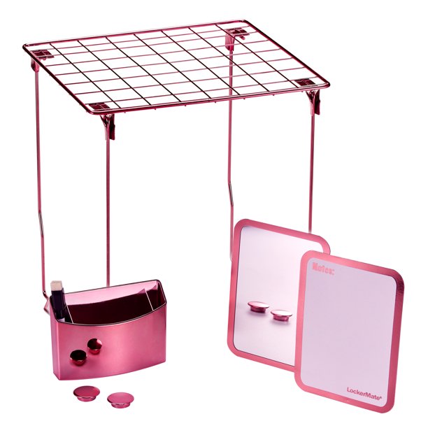 LockerMate 7Piece Locker Organizer Kit, Includes Locker Shelf, Mirror