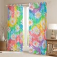 thumbnail image 2 of Manfei Floral Daisy Boy Girl Black Out Curtains,Abstract Gradient Curtains Pack of 2 (42x63 Each),Chic Flowers Bedroom Curtains,Microfiber Bedroom Decor, 2 of 6