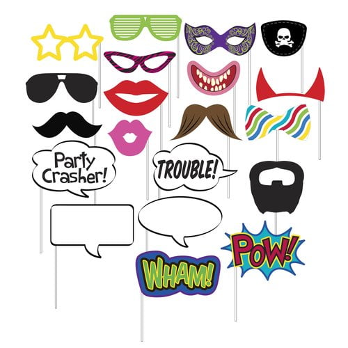 Way to Celebrate Adult Photo Booth Props