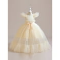 thumbnail image 2 of Bagilaanoe Girls Formal Dress Flying Sleeve A-line Princess Dresses 6-17T Kids Backless Tulle Dress for Wedding Birthday Party Gown, 2 of 9