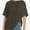Army Green, variant on Women Oversized T-Shirt Loose Fit Workout Tops Short Sleeve Gym Basic Tee Shirt