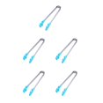 thumbnail image 1 of Monstrate Mini pinzas de silicona con forma de mano para chocolate, pinza para barbacoa, pinzas para cubitos de hielo, pinzas para doméstico, Azul 5Conjunto, 1 of 6