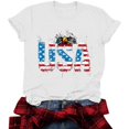 thumbnail image 6 of American Flag Shirts Women USA Patriotic Tees 4th of July T-Shirt Crewneck Short Sleeve Graphic Tee Tops, 6 of 6