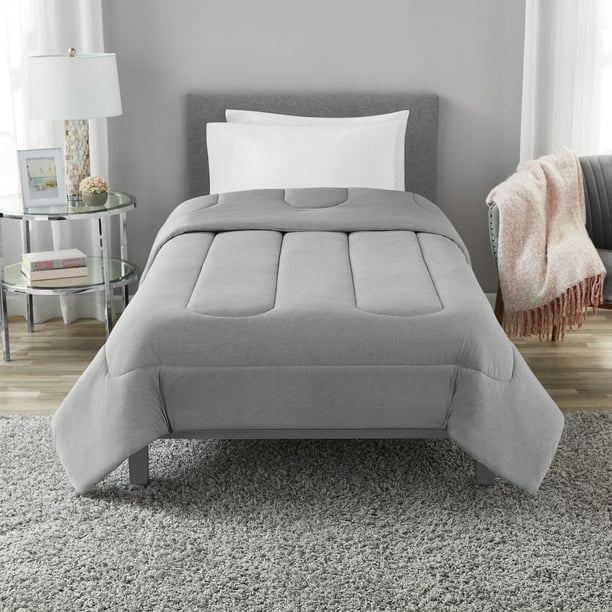 Mainstays Jersey Knit Comforter, Twin/Twin XL, Gray