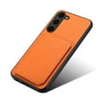 thumbnail image 4 of SaniMore for Samsung Galaxy A54 5G Case, PU Leather Skin & Rugged PC Backplane Card Slot [Up to 2] Shockproof Anti-fall Flip Kickstand Slim Lightweight Business Shell for Galaxy A54 5G, Orange, 4 of 6
