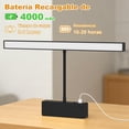 thumbnail image 3 of Lámpara de Cuadros Inalámbrica con Remote Control, Apliques de pared Recargable 4000mAh, 360°Ajustable, 3 Temperaturas de Color, iluminacion hogar para Dormitorio, Galería（38CM, Negro), 3 of 9