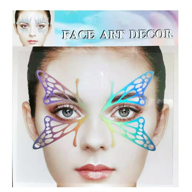 Pegatinas autoadhesivas coloridas Fiudx para la cara para fiestas para decorar los ojos