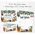 thumbnail image 3 of Inkdotpot Set Of 30Jungle Animals Baby Shower Invitations-Diaper Raffle Tickets And Baby Shower Book Request Cards Gender Neutral Invites Its A Boy Its A Girl, 3 of 8