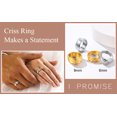 thumbnail image 6 of FindChic 14K Gold Plated Rings for Men Women Crossover Band Rings for Him 6mm/9mm Wide Size 7-12 Crossover Wedding Knucle Finger Ring Engagement Promise Rings Valentine's Birthday Day Gift, 6 of 9