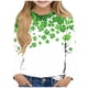 thumbnail image 1 of Blusas y camisas de manga larga con cuello redondo y estampado de San Patricio para niños, blusa informal de manga larga con cuello redondo, blusa de poliéster para niñas, 1 of 4