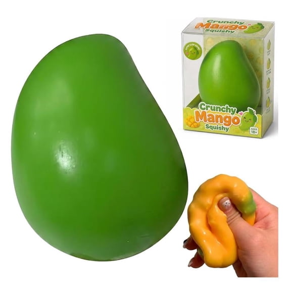 Crunchy Mango Squishy Fidget Toy, Color-Changing Mango Stress Squeeze Toy, Crunchy Sound Anxiety Relief Sensory Toy for Adults , Birthday Party Favor Novelty Gift