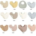 thumbnail image 2 of Baby Bibs Floral Burp Cloth Reversible Drooling Bib Thicken Layer Bibs High Absorbent Saliva Towel Shower Gift, 2 of 13