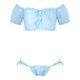 thumbnail image 1 of Men Male Chiffon Lingerie Exotic Sets Sissy Nightwear Sheer Mesh Off Shoulder Ruffled Crop Tops with Briefs Thongs ClubwearXL Gong Bohan LED, 1 of 2