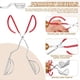 thumbnail image 2 of Pinzas para Conchas de Taco de Acero Inoxidable de 6 Piezas con Clip de PláStico Rojo, Prensa para Tacos para Conchas de Tortilla Caseras para Hacer Conchas de Taco, 2 of 5