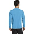 thumbnail image 2 of Port Company Long Sleeve Performance Blend Tee-XL (Aquatic Blue), 2 of 6