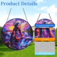 thumbnail image 2 of Natural Landscape American Native Indian Woman Stained Glass Suncatcher Handmade Window Hanging Colored Glass Suncatcher Crafts Kits for Indoor Garden Decor Memorial Gift 16x16cm(3), 2 of 7