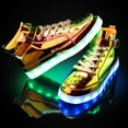 thumbnail image 3 of Light Up Shoes Men Women LED Shoes High Top Adult Light Up Sneakers Glow in The Dark Shoes with USB Recharging for Dancing Parties, 3 of 13