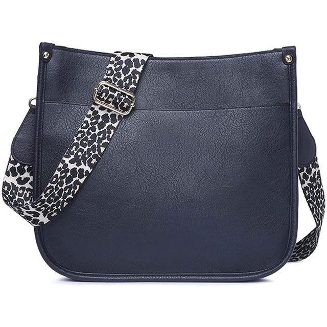 LinYooLi Women Fashion Leopard Strap Tote Shoulder Bag Purse PU Leather Crossbody Bag